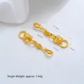 Professional 24K gold plated dragon and fox head connectors for DIY jewelry making crafts - Fox Hook Clasp (K472-7) / 1 Piece