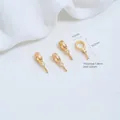 14K vergulde zirkonia hangerbasis voor DIY pareljuwelen, diverse hoeken en afmetingen getoond. - Strass Ronde Hanger Kap (T413-1) / 10.2x4.5mm / Goud