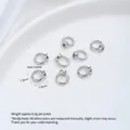 Silver plated copper twisted pig nose closed connecting ring for jewelry making - Large Twisted Pig Nose Ring (K474-6) / 10 Pieces Pack / White Gold