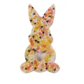 Bunny shaped skin picking fidget toy filled with colorful sensory beads for stress relief - JY-11A (Multicolor Bead Fill)