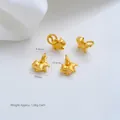 Επιχρυσωμένα κρεμαστά γατάκια 24K για χειροποίητα κοσμήματα DIY και μενταγιόν - Μικρό Μενταγιόν Γάτα (G994-2) / 1 Τεμάχιο (9.9x10.4x9.0mm)