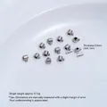 Premium stainless steel positioning buckle connector for DIY bracelet jewelry making - Column Snap Clasp (H100-2) / 10 Pieces Pack / Steel Color