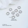 Versilberte verschlungene Dreifachring-Zwischenperlen für DIY-Schmuck 11,5mm - Bambusspulen Zwischenperle (T419-3b)