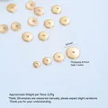 Flat gold stainless steel spacer beads for DIY jewelry making with measurements - Large Spacer Beads (H101-8)