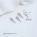 Zilveren zirkoon hangerborg en parelmontage voor professionele handgemaakte DIY sieraden - Strass Ronde Hanger Kap (T413-2) / 10.2x4.5mm / Zilver