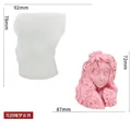 Pink Garden Sleeping Girl flower girl scented candle 3D DIY silicone resin mold - Garden Sleeping Girl (JZB-0153) / 1 Piece/Pack (92x78mm)