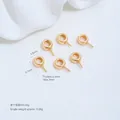 Hoogwaardige 14K vergulde koperen parelhanger voor het zelf maken van DIY sieraad hangers - Gladde Ronde Hanger Kap (T413-3) / 9.7x5.8mm / Goud