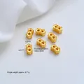 Premium 24K vergulde vierkante Ruyi-patroon holle kralen voor doe-het-zelf sieraden maken - Ruyi Wolk Spacer (Z584-9) / 1 Stuk