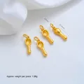 Μίνι κουταλάκι με επιχρύσωση 24Κ και χάραξη BABY για χειροποίητα αξεσουάρ κοσμημάτων DIY - Μικρό Μενταγιόν Κουταλάκι Μωρού (G994-4) / 1 Τεμάχιο (21.4x6.0mm)