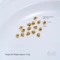 Gold-plated titanium steel jewelry connector bead for DIY bracelets and necklaces - Column Snap Clasp (H100-4) / 10 Pieces Pack / Gold Plated Steel