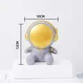 Cute gray and gold astronaut phone stand for desk, height 12cm - Gray