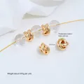 14K vergoldete gedrehte Knotenzwischenperle für DIY Schmuckherstellung, 10mm Gold - Wollknäuel Zwischenperle (T419-5)