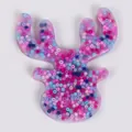 Transparent reindeer skin picking fidget toy with colorful beads for stress relief and fun - Reindeer Style (JY-35C)