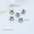 Versilberte geknotete Wollknäuel-Zwischenperlen 10mm für DIY-Armband- und Halskettenschmuck - Wollknäuel Zwischenperle (T419-5b)