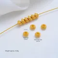 Gouden getextureerde kralen van 6,0 mm voor het maken van DIY-sieraden - Gedraaide Schijfkraal (T415-8) / 1 Stuk (6mm) / Goud