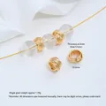 14K vergoldete Dreifachschleife Zwischenperle für DIY-Schmuckherstellung - Dreilagig Gewickelte Zwischenperle (T419-6)