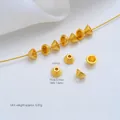 Hoogwaardige 24K vergulde koperen tandwielafstandskraal voor DIY-sieraden, 6mm breed - Pagode Draadkraal (T415-9) / 1 Stuk (6mm) / Goud