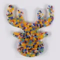 Reindeer shaped skin picking fidget toy filled with colorful beads for sensory stress relief - Reindeer Style (JY-35G)