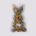Colorful bead-filled rabbit silicone skin picking fidget toy for sensory stress relief - JY-11G (Bright Colorful Mix)
