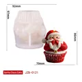 Christmas Santa Claus cupcake candle silicone mold for DIY holiday scented wax decorations - Santa Claus Style (JZB-0121)
