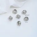 Silberne, ineinander verschlungene Mehrring-Perlen für handgefertigtes DIY-Zubehör - Dreilagig Gewickelte Zwischenperle (T419-6b)