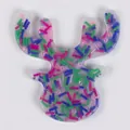 Christmas reindeer shaped skin picking fidget toy with colorful beads and soft silicone - Reindeer Style (JY-35E)
