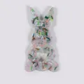 Easter bunny skin picking fidget toy with colorful beads in a clear silicone base - JY-11H (Soft Tone Fill)