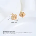 14K gold plated camellia flower pendant charm with cubic zirconia for jewelry making - Rose Flower Pendant (G991-2) / 1 Piece/Pack / 14K Gold