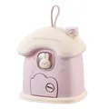 Cute pink house-shaped pencil holder and desktop storage box with rabbit detail - Pink Piggy Bank