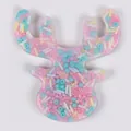 Reindeer silicone picking fidget toy with colorful beads inside - Reindeer Style (JY-35D)