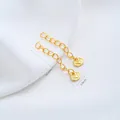 Επίχρυση αλυσίδα επέκτασης με μενταγιόν κλειδαριά για αξεσουάρ κολιέ DIY - Αλυσίδα Ruyi (L256-4) / 1 Τεμάχιο