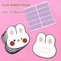 Cute rabbit head DIY scratch cards with scratch-off stickers for kids rewards - 10 Sheets/Pack (11.8x12cm)