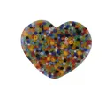 Heart-shaped skin picking fidget toy filled with colorful beads for sensory stress relief - Heart Shape Bead Picking Toy (JY-06G) / Colored Beads