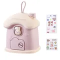 Cute house-shaped desktop storage box with decorative cartoon stickers - Pink Piggy Bank With 2 Stickers