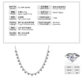 Moissanite bubble smile necklace in 14k gold plated copper with 1.9ct stones - Sweet Smile Style (CU-NM-003W) / 19 Pieces 3mm Moissanite/Pack / White Gold Tone