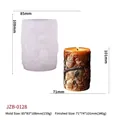 Detailed bird and tree relief silicone mold for DIY cylindrical decorative scented candles - Singing Among Branches (JZB-0128)