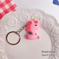 Schattige roze eenhoorn sleutelhanger, compact voor tassen of sleutels, lichtgewicht design. - Eenhoorn / Roze