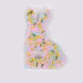 Handmade rabbit skin picking fidget toy with colorful beads for sensory relief and anxiety. - JY-12B (Pink Yellow Blue Green Bead Fill)