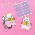 Cute cartoon bear unicorn DIY scratch-off reward card set with grey films stickers - Bear Unicorn / 10 Sheets/Pack (12x9.5cm)