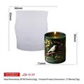Silicone mold for bird and flower embossed cylinder scented candle DIY decorative crafts - Bird Resting On Branch (JZB-0129)