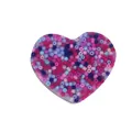 Heart-shaped silicone skin picking fidget toy with colorful mixed beads for sensory stress relief - Heart Shape Bead Picking Toy (JY-06C) / Blue Purple Mix