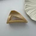 Large minimalist beige triangular hair claw clip, high-quality PC shark clip for women - Triangle Style / 10.5cm / Twilight Yellow