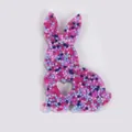 Bunny shaped skin picking fidget toy filled with colorful beads for sensory relief - JY-12C (Pink Purple Blue Bead Fill)