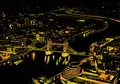 Quadro da grattare artistico e creativo vista notturna di Londra Tower Bridge oro - Panorama Londra