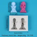 Dimensioni dettagliate dello stampo in silicone angelo 3D per candele e saponi - Forma di angelo / 50-3708-B