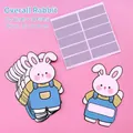 Creative DIY cartoon rabbit scratch-off reward cards set for kids interactive lottery game - 10 Sheets/Pack (13.5x8cm)