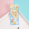 Cute cartoon bear and rabbit decorative stickers with laser finish for journaling - Blue Flower Rabbit