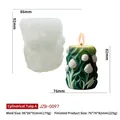 Zylindrische Silikonform mit Tulpenrelief für DIY handgemachte Duftkerzen und Basteln - Zylindrische Tulpe A (JZB-0097) / Form 8.6x8.6x9.2cm