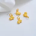 Χρυσόψαρο μενταγιόν για DIY κοσμήματα, 24K επιχρυσωμένο, 15,5x9 mm, βάρος 1,2g - 1 Τεμάχιο (15.5x9mm)