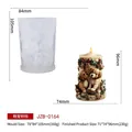 Dimensions and weight for puppy aromatherapy candle silicone mold and finished product - Pet Bell Design (JZB-0164) / Rectangle